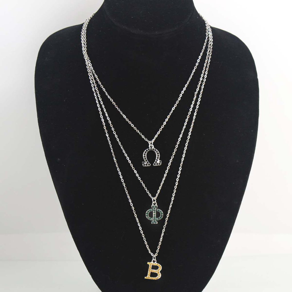 Omega Phi Beta Layered Necklace