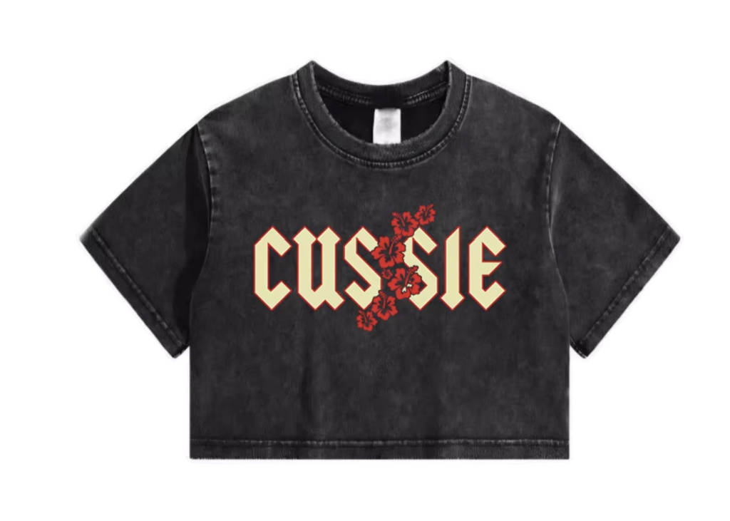 CUS - CUSSIE Acid Wash Cropped Top