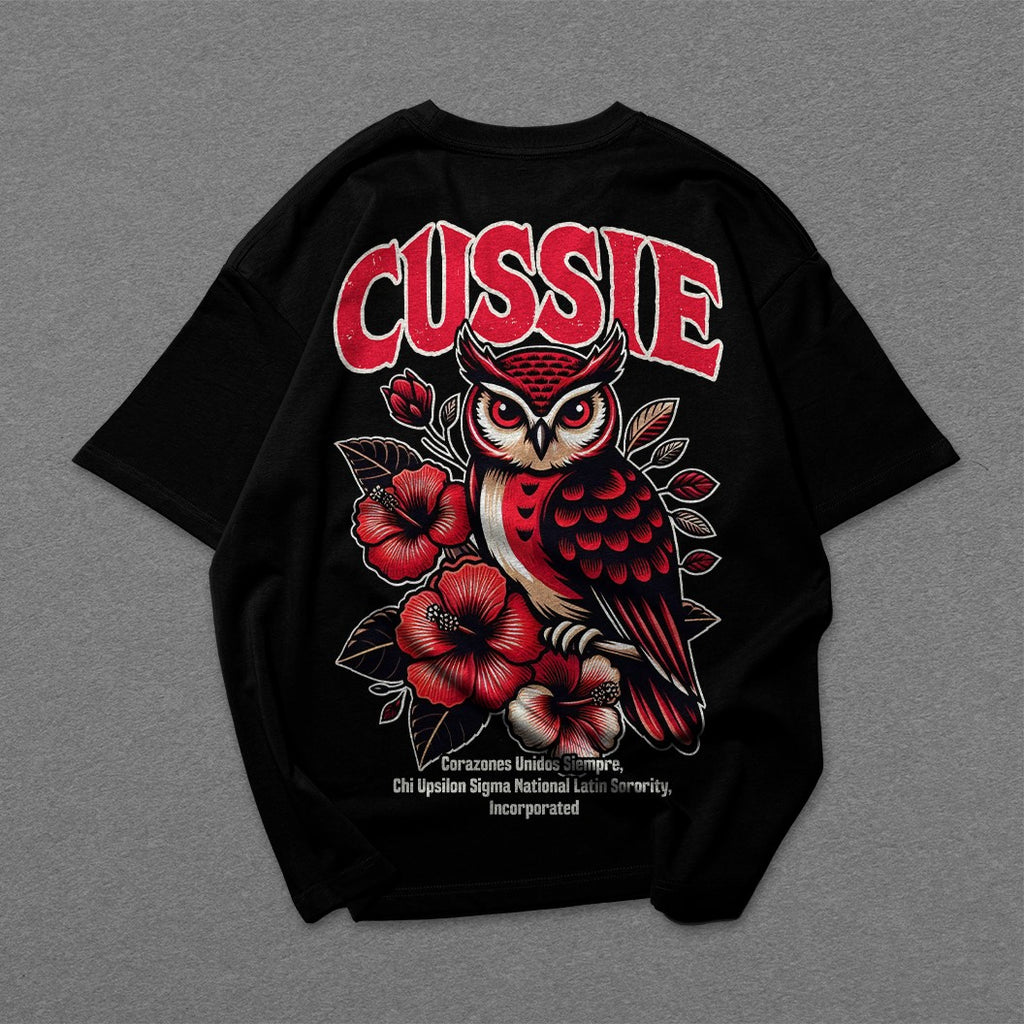 CUS - Cussie Oversized Black T-shirt