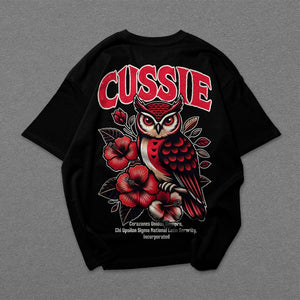 CUS - Cussie Oversized Black T-shirt