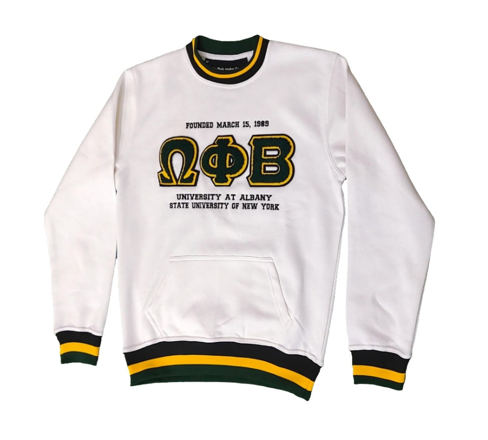 Omega Phi Beta-Chenille Crewneck