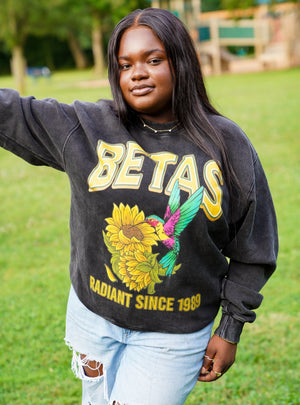 BETAS-Radiant Since 1989 Vintage Wash Sweatshirt