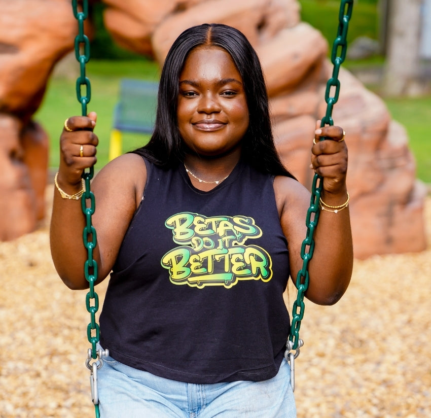 Betas Do It Better -  Racerback Cropped Tank