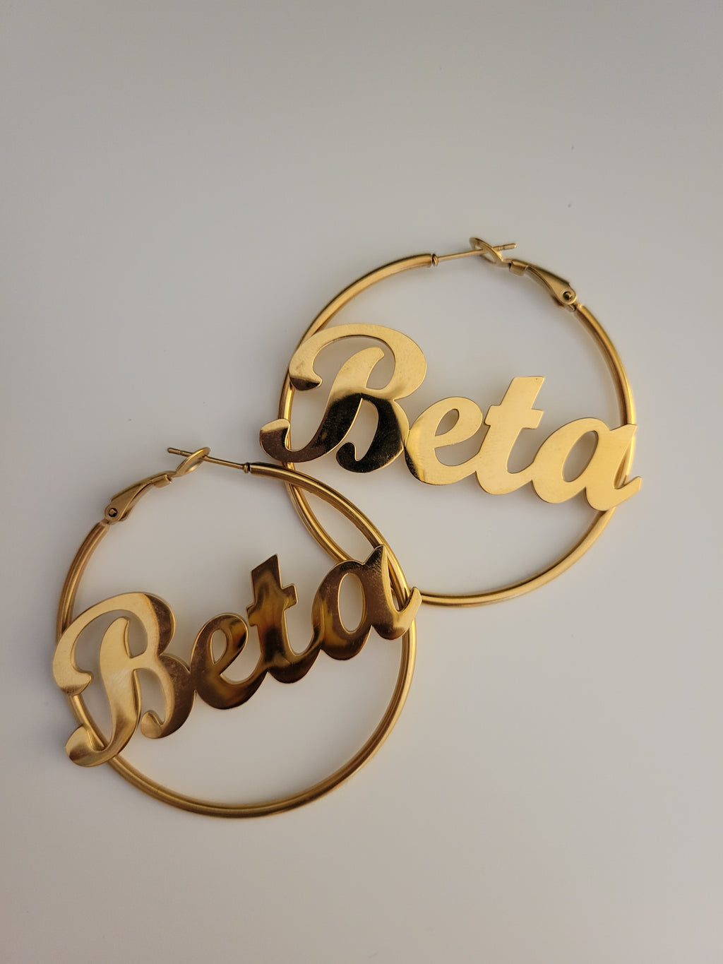 BETA Gold Hoop Earrings