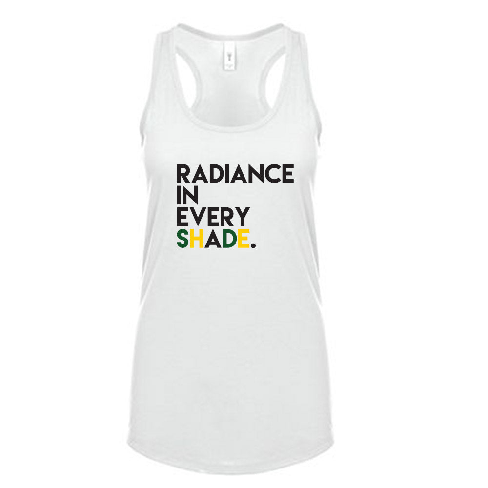 Radiance in Every Shade Racerback Tank - White